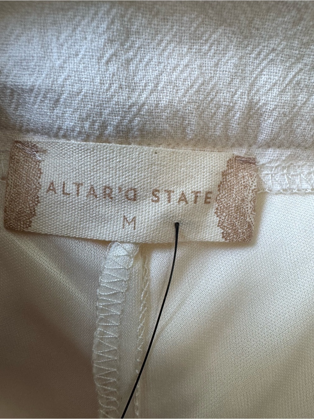 Altar'd State NWT Cream Wide Leg Cotton Trousers - Picture 6 of 6